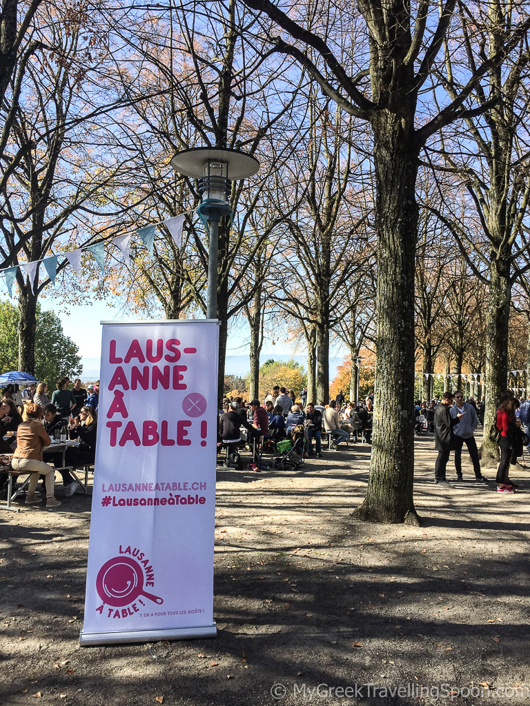 Lausanne à Table, the city's foodie festival, organizing its closing fondue event at Park de Valency.