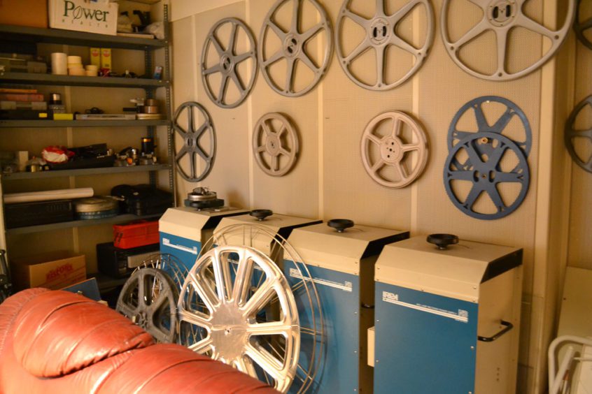 Olympion cinema: the projection room.