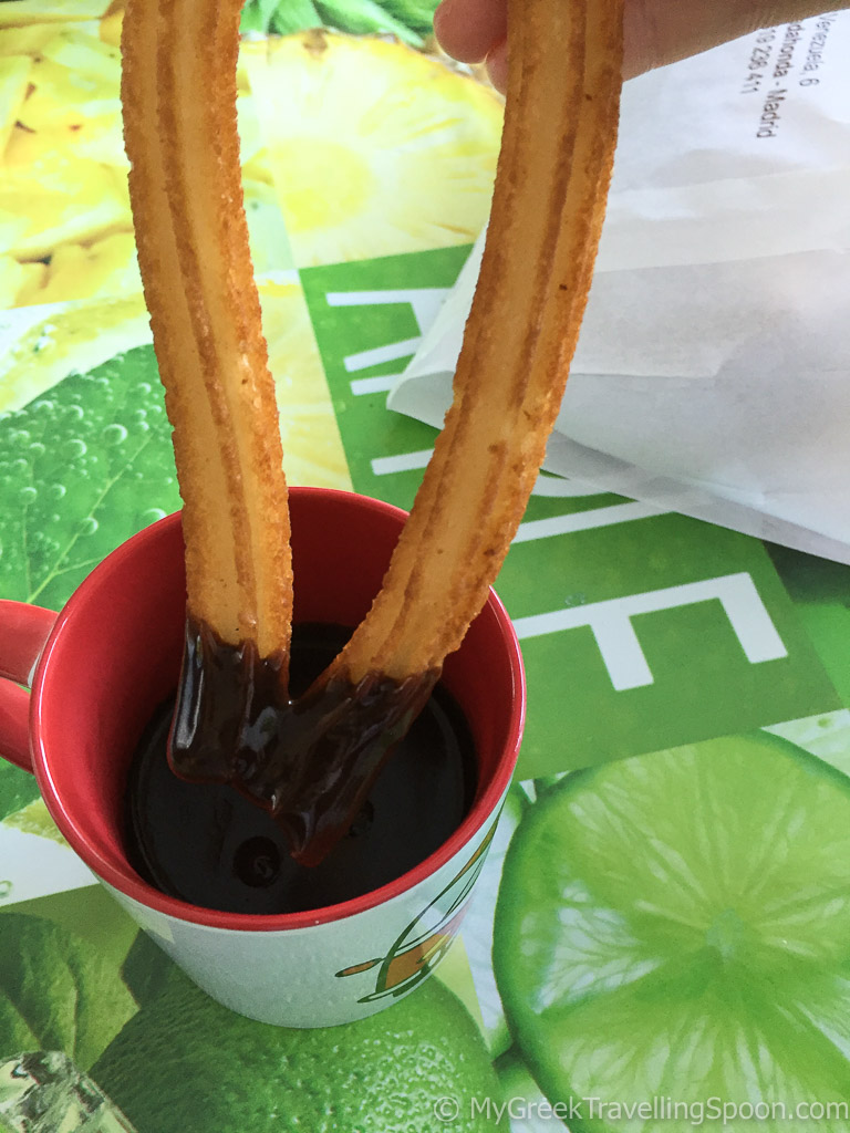 While in Madrid, you'd better not miss tasting churros with -or without!- chocolate.