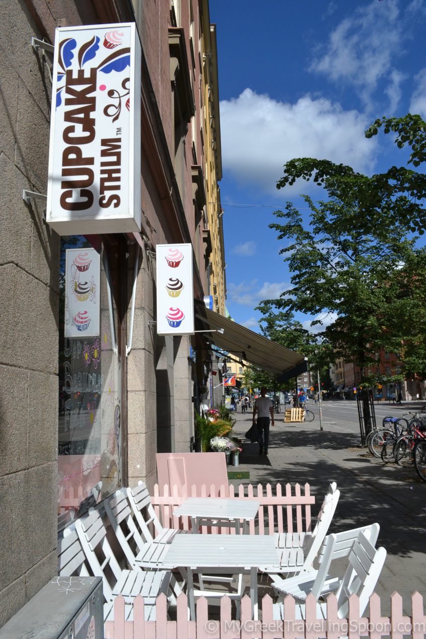 Cupcake Stockholm’s terrace.