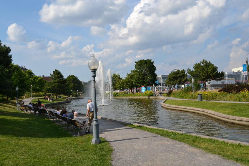 The lovely promenade next to St Lawrence River.